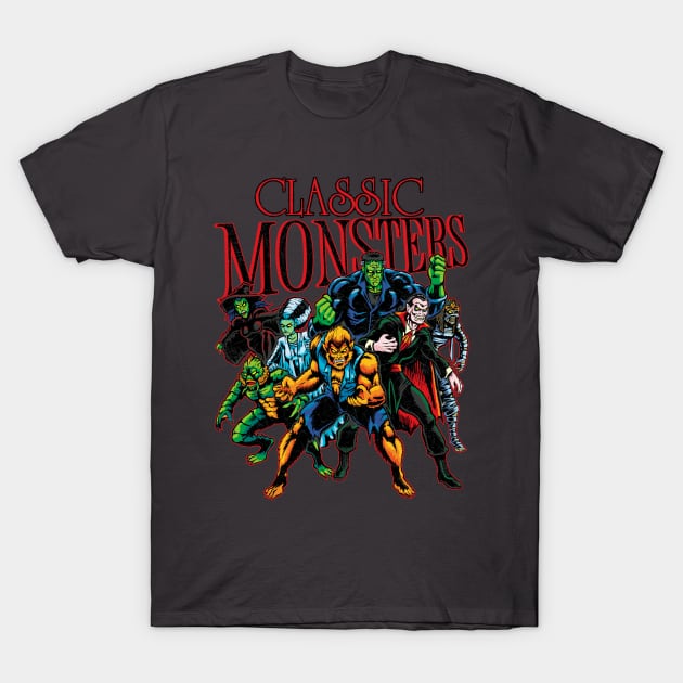 Classic Monsters T-Shirt by Andriu